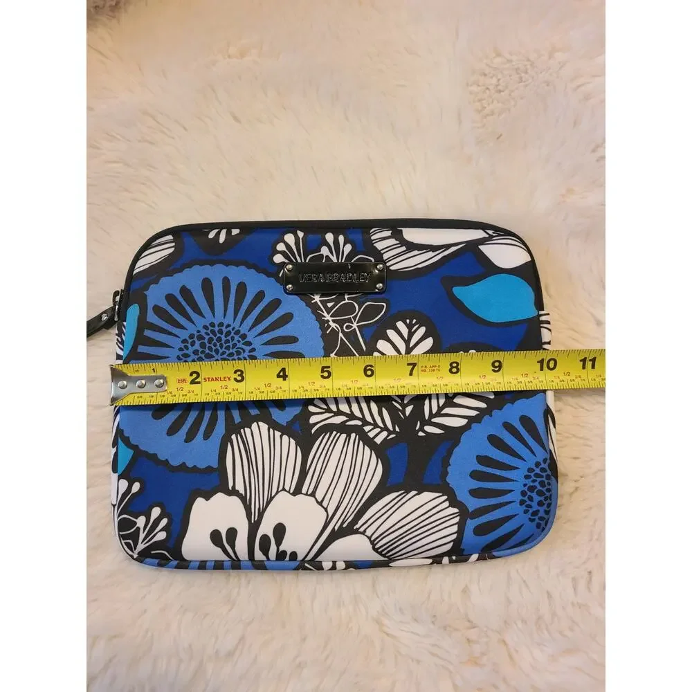 Vera Bradley soft shell Neoprene Blue Tablet/Ipad case 10x8in